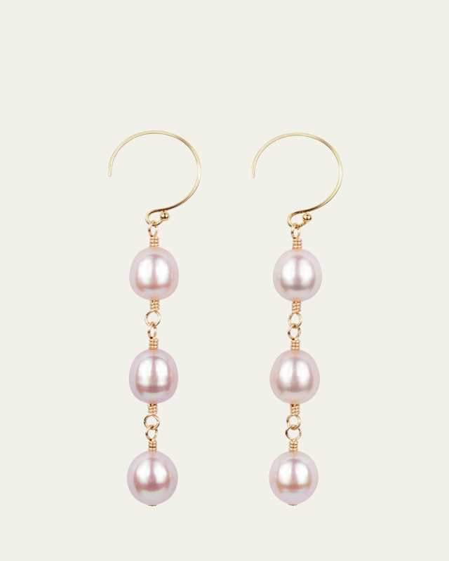 Blush Earrings with Pearls